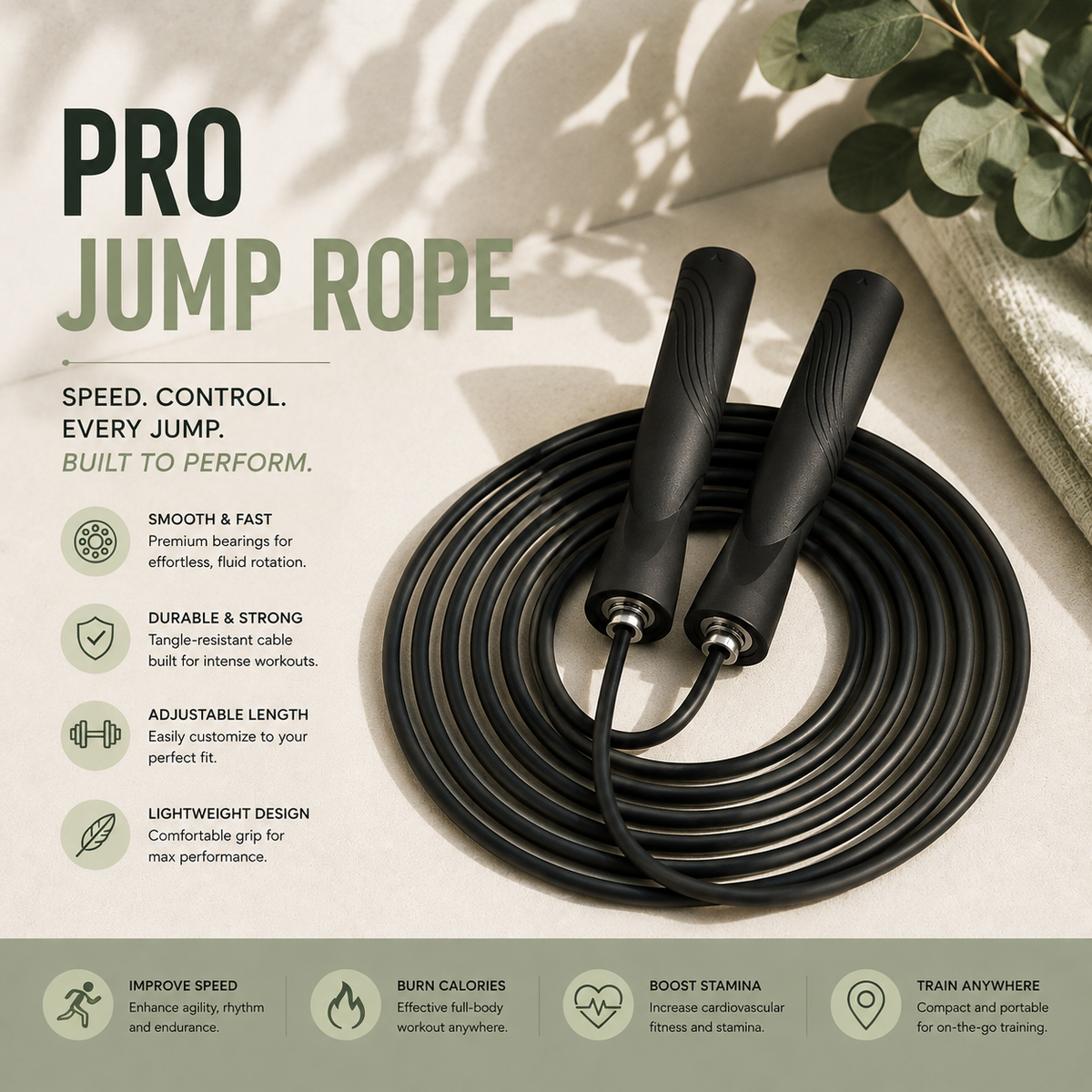 AuraFlex™ Pro Jump Rope