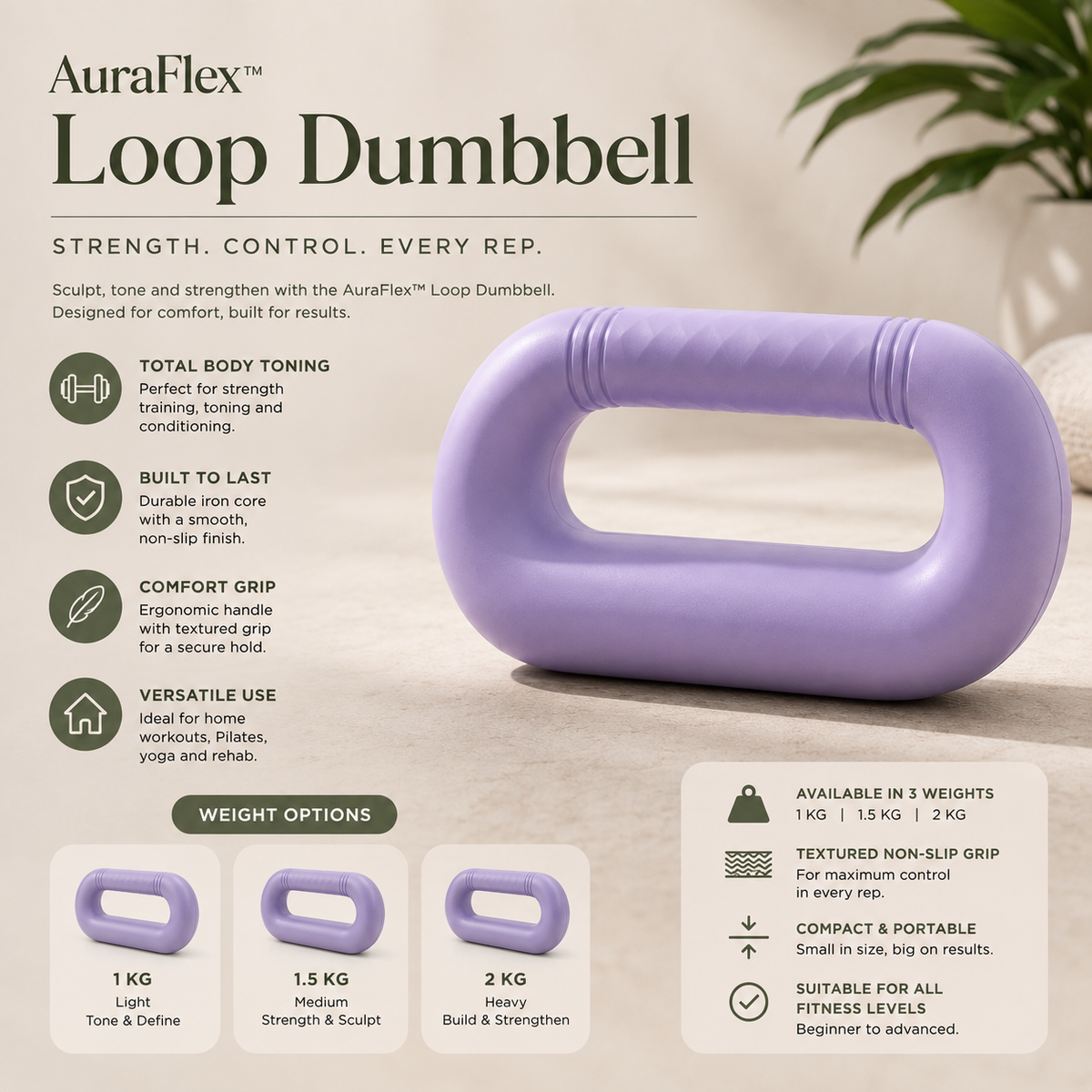 AuraFlex™ Loop Dumbbell